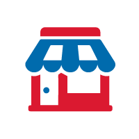 Big Red Box Retail Store Icon